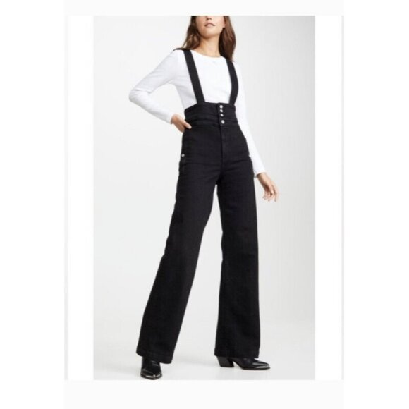 BLDWN Faye Denim Overalls Size S - Picture 1 of 12